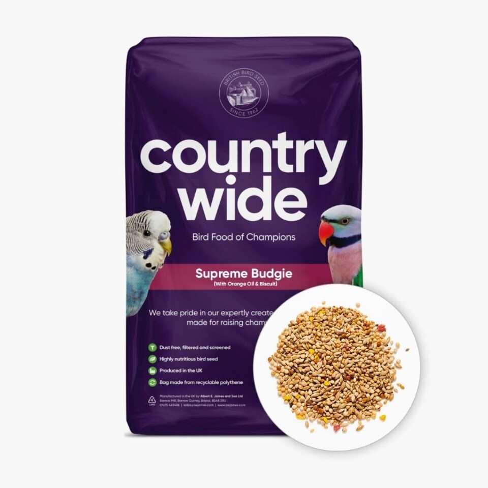 Countrywide Supreme Budgie Mix (with Orange Oil + Biscuit) 20kg