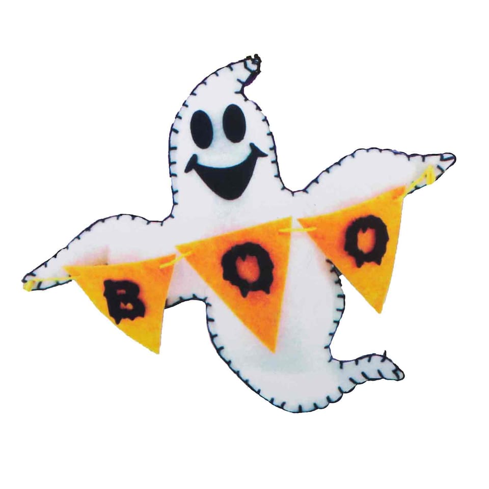 image 1 of PMS Halloween Ghost Craft Kit - Felt Activity for Kids, Reusable Party Decoration