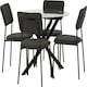 image 2 of Sheldon Round Glass Dining Set with 4 Chairs Grey | Grey Boucle