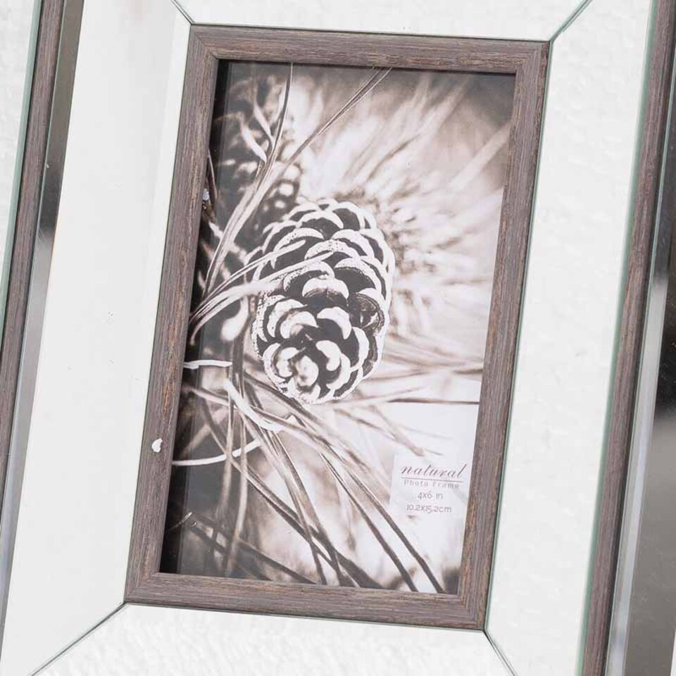 image 1 of Tristan Mirror 4X6 Frame - Glass - Wood - L2 x W24 x H29 cm - Brown | Brown