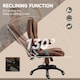 image 6 of Vinsetto Office Chair w/ Heating Massage Points Relaxing Reclining Brown