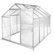 image 1 of Aluminium greenhouse with foundation, 185x250x195cm