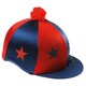 image 1 of Capz Starz & Pom Pom Motif Cap Cover - Navy/Red - One Size Blue | One Size