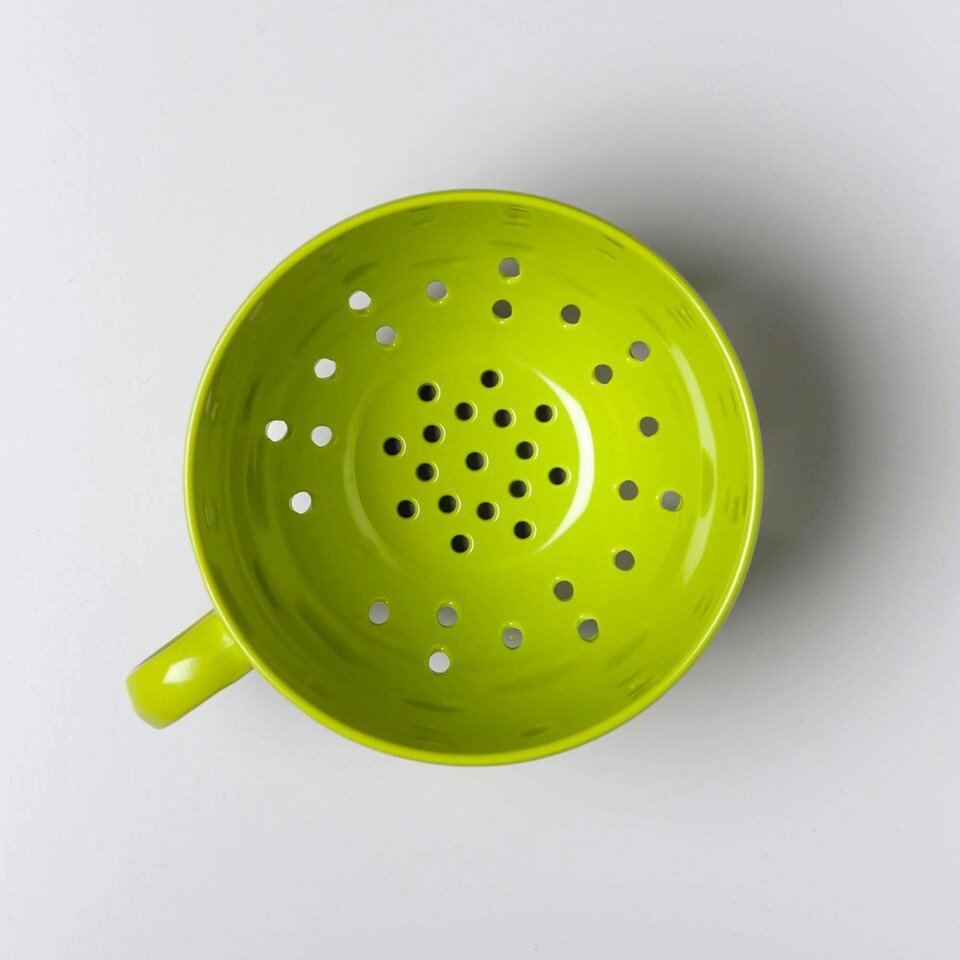 image 1 of Zeal Berry Colander Cup, Melamine Fruit and Berry Strainer, Lime Green