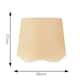 image 3 of ValueLights Dutton Natural Fabric White Trim Scallop Edge Ceiling Floor Table Large Lamp Shade