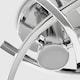 image 2 of ValueLights Modern 3 Way Spiral Flush Chrome Ceiling Light Fitting With Glass Shades