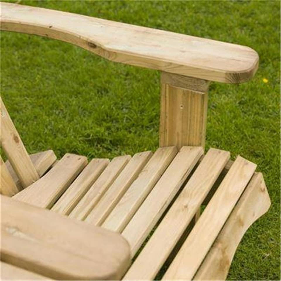 image 1 of 2 Seater Softwood Adirondack Garden Companion Seats (6ft x 3ft)