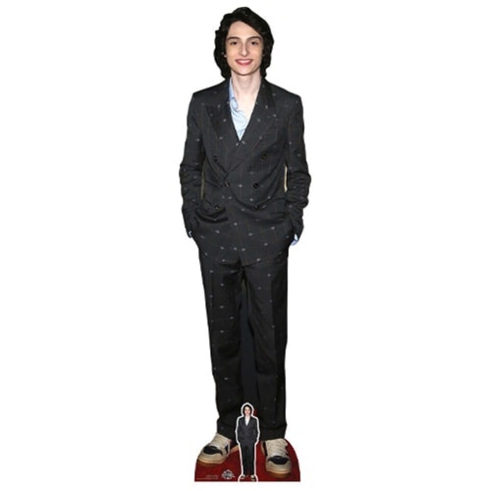 Finn Wolfhard Black Suit Lifesize Cardboard Cutout 180cm
