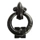 image 1 of Hammer & Tongs Fleur De Lis Door Knocker - H140mm - Black