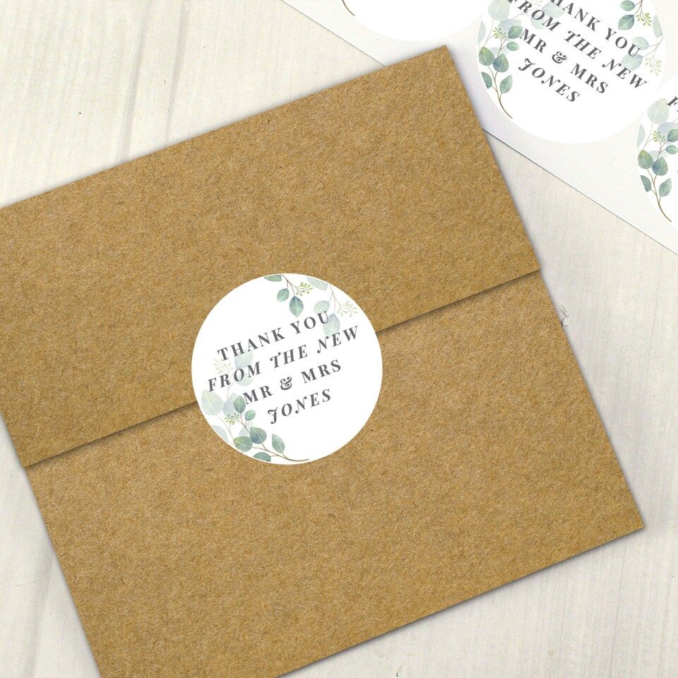 image 1 of Personalised Botanical Free Text Sticker Set
