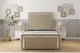 image 1 of Sloomy Boston Chrome Almond Coniston Bed Frame With Mattress With 50" Upholstered Headboard 6' Super King