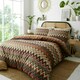 image 1 of Portfolio Home Tyler Zig Zag Geometric Bedding Duvet Cover Set Orange | Single