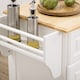 image 8 of HOMCOM Kitchen Storage Trolley with Adjustable Shelf, Rolling Kitchen Island with Drawers and Cabinets, 110 x 45 x 91cm, White