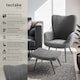 image 2 of Armchair Hygge - padded, armrests and ergonomic backrest, 150 kg load capacity | Grey | Wide cord anthracite/black | One Size | 1