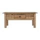 image 3 of Panama 1 Drawer Coffee Table - L60 x W100 x H44 cm - Natural Wax Brown