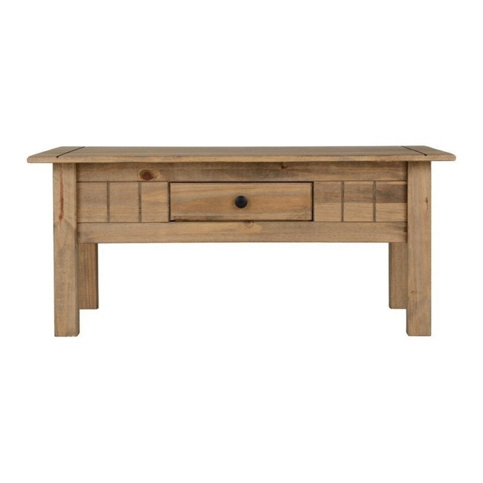 image 1 of Panama 1 Drawer Coffee Table - L60 x W100 x H44 cm - Natural Wax Brown
