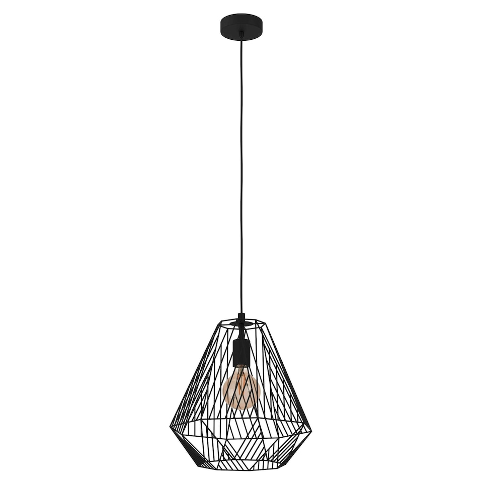 image 1 of EGLO Stype Vintage Industrial Pendant Light WBS Black