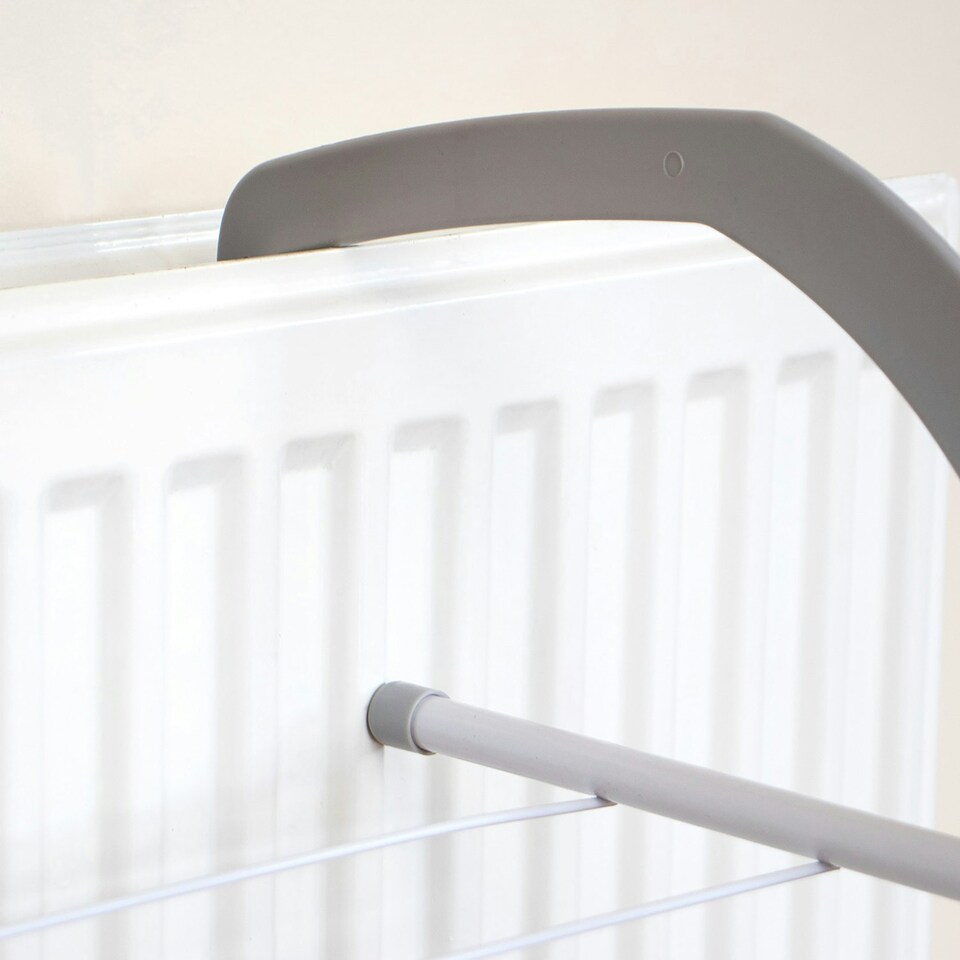 image 1 of JVL Over Door Radiator Clothes Drying Airer-3M, White