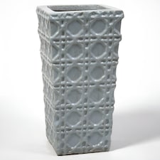Primrose Thales Glazed Grey Ceramic Geometric Pattern Tall Planter 75cm
