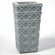 image 1 of Primrose Thales Glazed Grey Ceramic Geometric Pattern Tall Planter 75cm