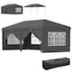 image 9 of Outsunny 3 x 6m Pop Up Gazebo Height Adjustable Party Tent w/ Storage Bag Grey