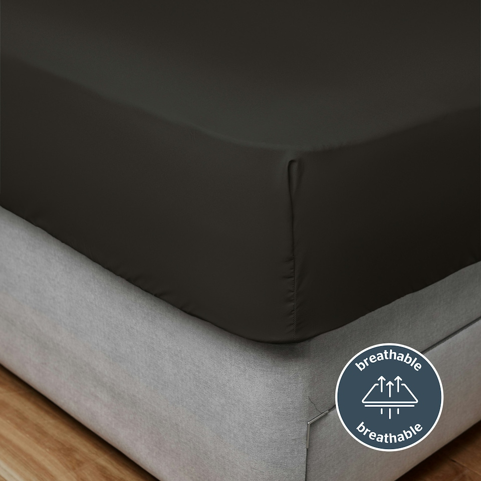 image 1 of Silentnight Supersoft Fitted Sheet Black | King