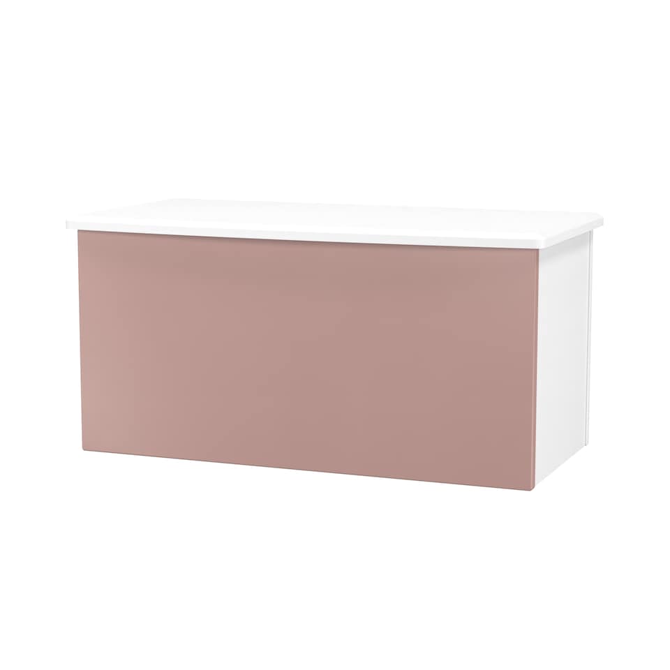 image 1 of Holborn Blanket Box / Chest in Kobe Pink & White (Ready Assembled) | Pink | Kobe Pink & White