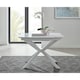 image 2 of Furniturebox Lira 120cm Rectangular Extending White High Gloss 4 6 Seat Dining Table