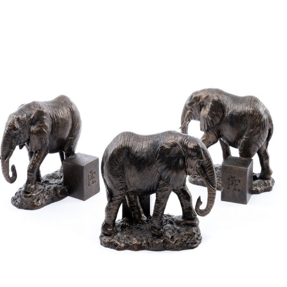 image 1 of Elephant Plant Pot Feet - Set of 3 - L6.5 x W7.5 x H11 cm Grey