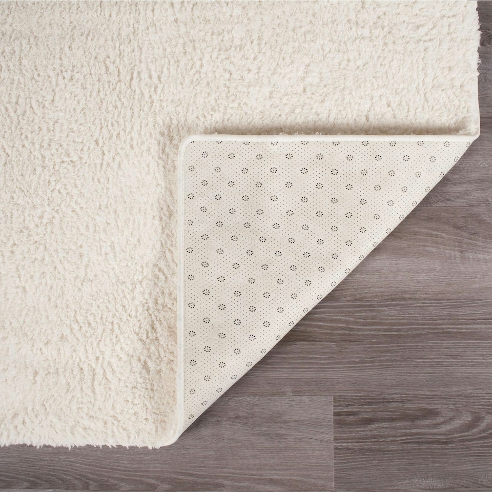 image 1 of OHS Soft Shaggy Textured Plush Carpet Floor Rug, 160x230cm - Cream