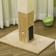 image 8 of PawHut 79cm Jute Scratcher Climber with Toy, Self Grooming Brush, Beige