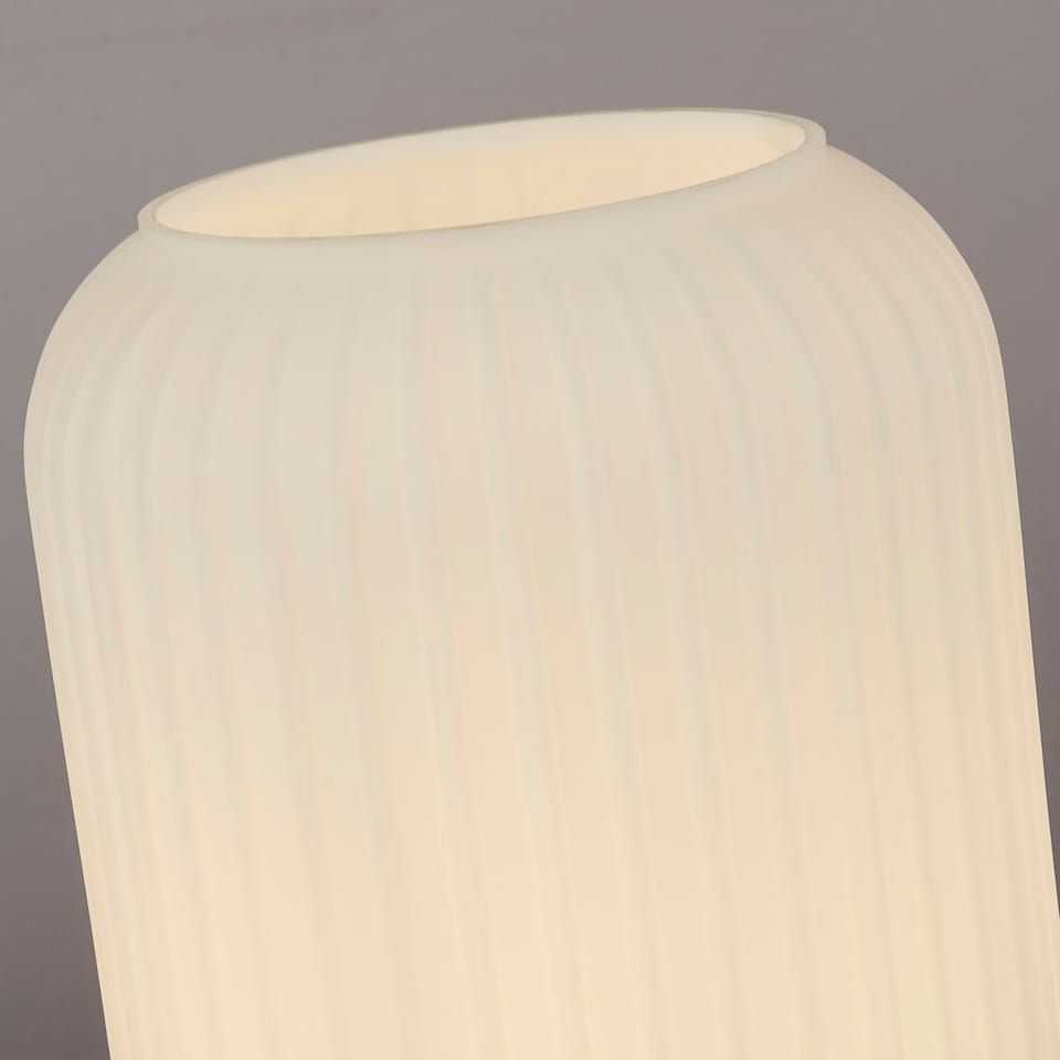 image 1 of Frosted Table Lamp in White