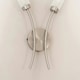 image 3 of ValueLights Maya Brushed Chrome 2 Way Curved Upright Reed Shaded Wall Light with LED Bulbs