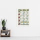 image 4 of Water Lily Patterns Vintage Floral Wall Art Print Verneuil 24x32"