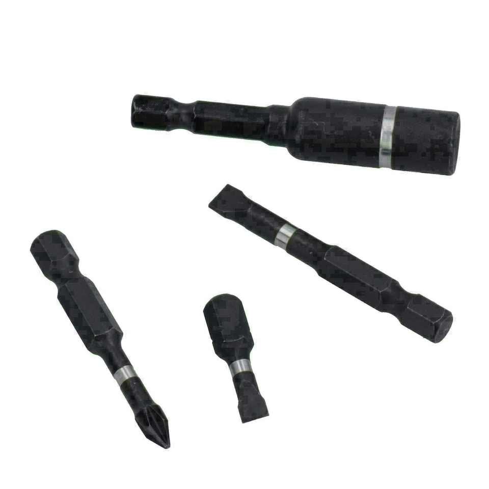 image 1 of Impact Screwdriver And Nut Driver Bits Phillips Pozi Slotted 26pc Shallow + Deep