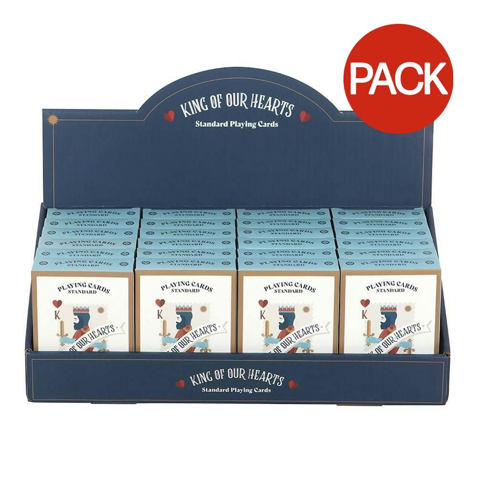 image 1 of Something Different King Of Our Hearts Playing Card Deck Set (Pack of 24) - Multicoloured - One Size