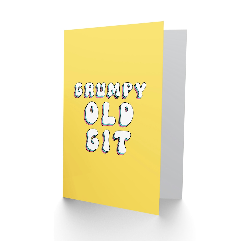 image 1 of Grumpy Old Git Fun Joke Humour Woman Her Funny Birthday Card