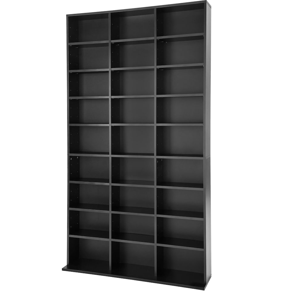 image 1 of CD Shelf Unit Christel - 27 compartments for up to 1080 CDs | Black | black | 102 x 23,50 x 180 cm | 1