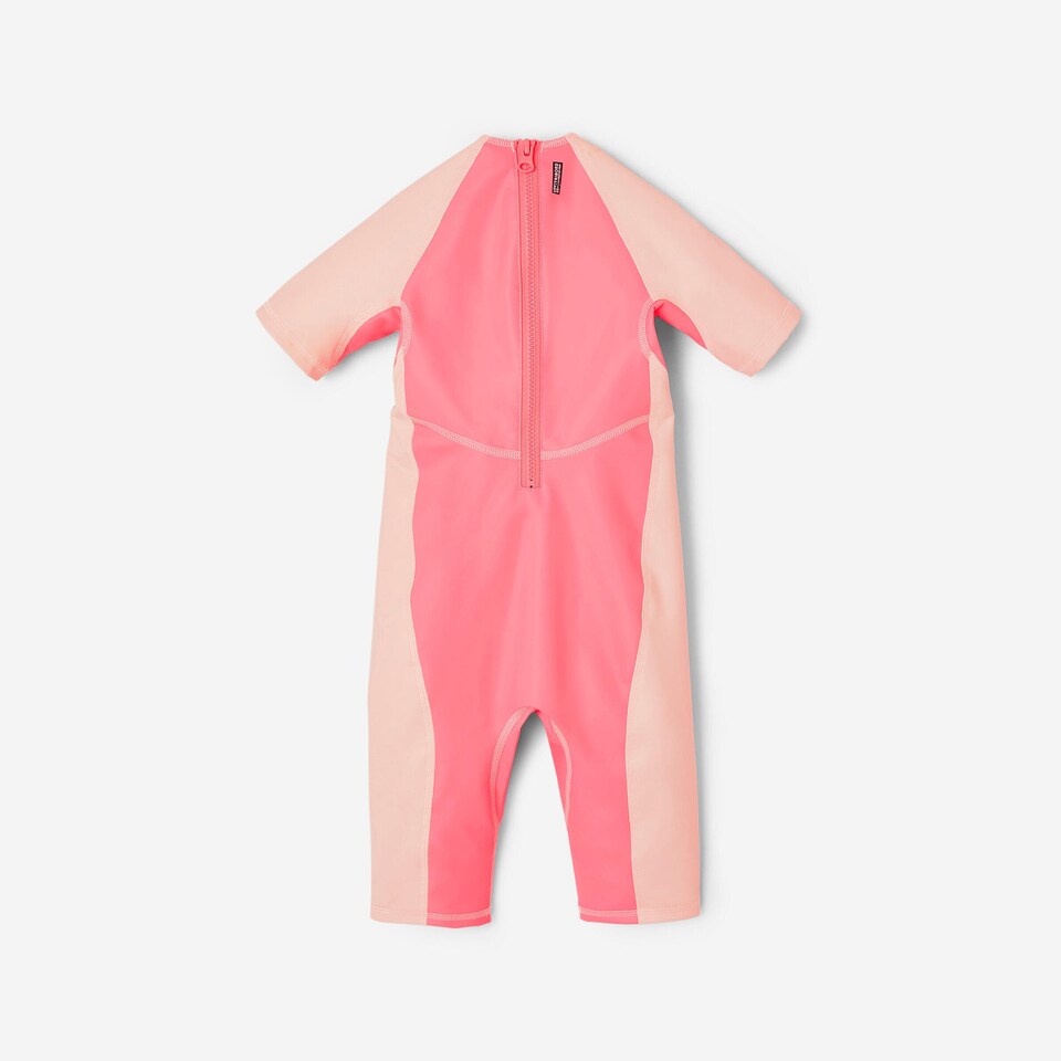 image 1 of Decathlon Baby UV Protection Wetsuit Kloupi Pink Rainbow Print
