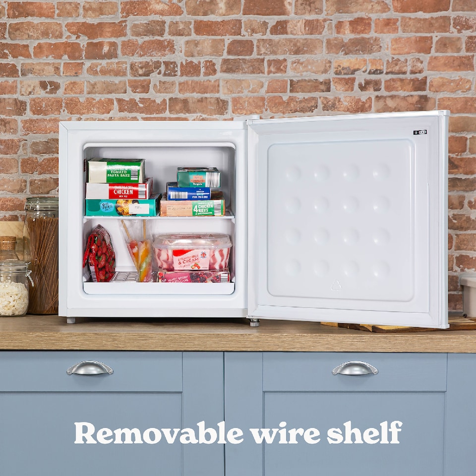 image 1 of Russell Hobbs RHTTFZ0E1W Mini Freezer White 31L Table Top Adjustable Thermostat