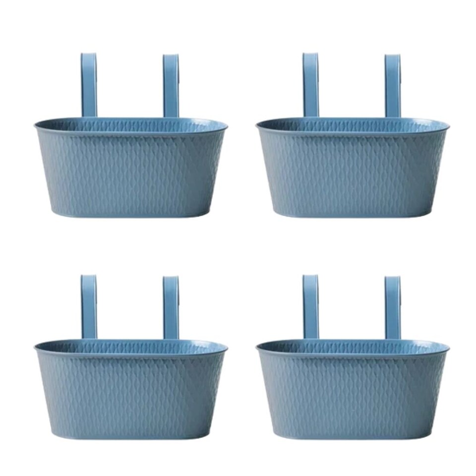 FabFinds Over Fence Diamond Planter Blue 26.5cm 4 Pack