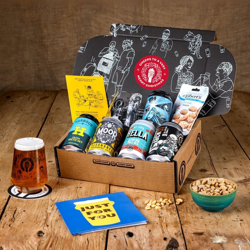 image 1 of QWERTY Beer Box Merry Christmas Pale Ale & IPA Beer Gift Set