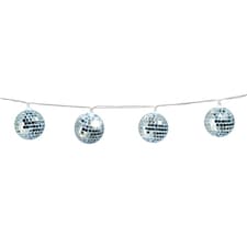 Mirrored Disco Balls Battery Operated Led Lights String Decoration 140cm