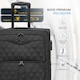 image 4 of Flight Knight Lightweight 4 Wheel 800D Soft Case Quilted Suitcases Anti Crack Cabin & Hold Luggage Options - 100+ Airlines Approved - easyJet, BA & Many More! | Black | Large