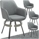 image 1 of Dining Chair Alicon - swivel armchair with padding and continuous backrest - Set of 4 Grey | Anthracite