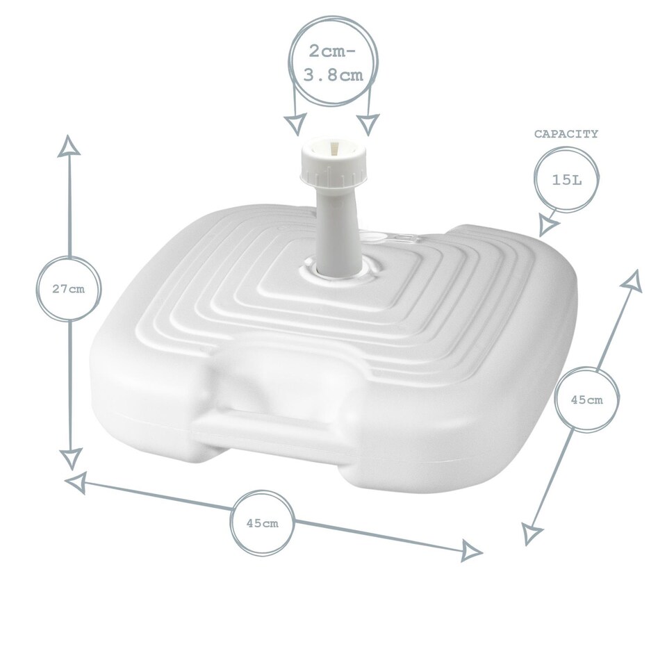 image 1 of Resol Pie Refillable Parasol Base - White