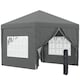 image 1 of Outsunny 3 x 3 M Pop Up Gazebo, Wedding Camping Party Tent Canopy Marquee with Carry Bag and 2 Windows, Grey