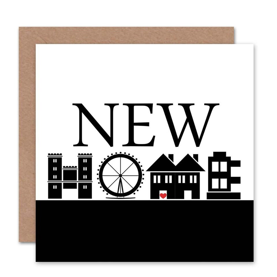 image 1 of Silhouette Home Congratulations New Home Card