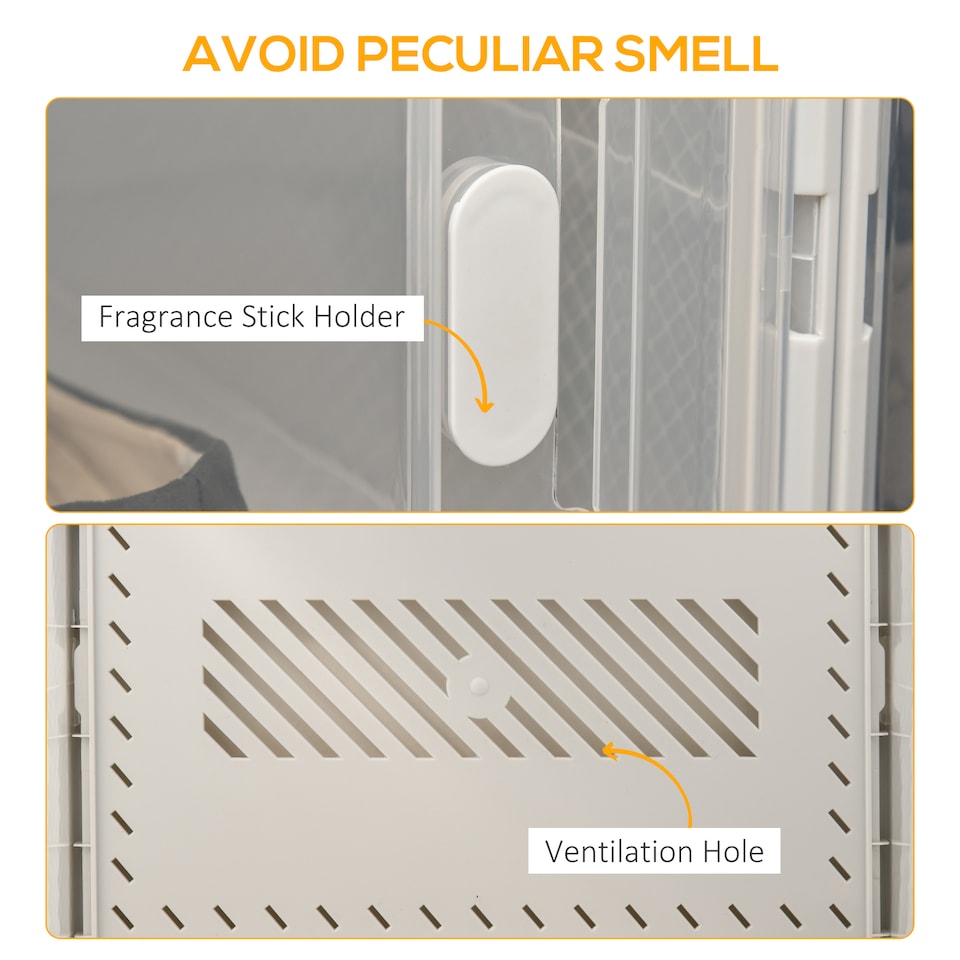 image 1 of HOMCOM 8PCS Clear Shoe Box, Plastic Stackable Shoe Storage Box for UKEU Size up to 1246 with Magnetic Door for WomenMen, 28 x 36 x 21 cm | Clear