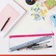 image 3 of Janrax 13x5" Pink Zip Clear Exam Pencil Case